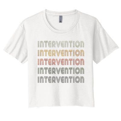 Love Heart Intervention Grunge Vintage Style Intervention Women's Crop Top Tee