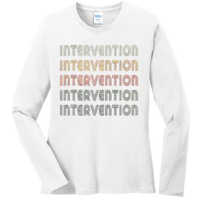 Love Heart Intervention Grunge Vintage Style Intervention Ladies Long Sleeve Shirt