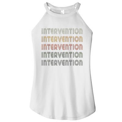 Love Heart Intervention Grunge Vintage Style Intervention Women's Perfect Tri Rocker Tank