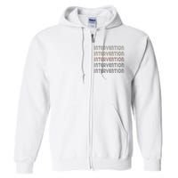 Love Heart Intervention Grunge Vintage Style Intervention Full Zip Hoodie