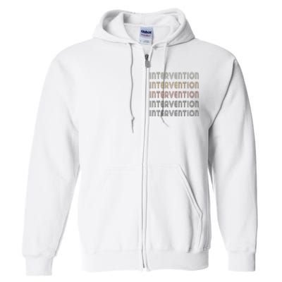 Love Heart Intervention Grunge Vintage Style Intervention Full Zip Hoodie