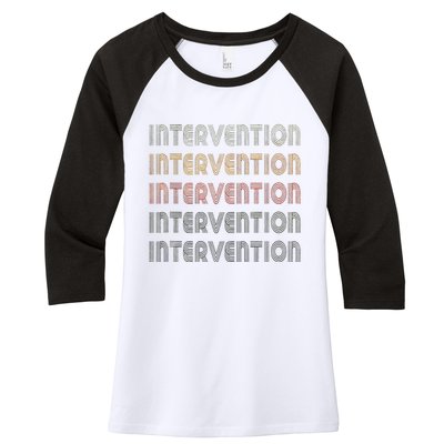 Love Heart Intervention Grunge Vintage Style Intervention Women's Tri-Blend 3/4-Sleeve Raglan Shirt