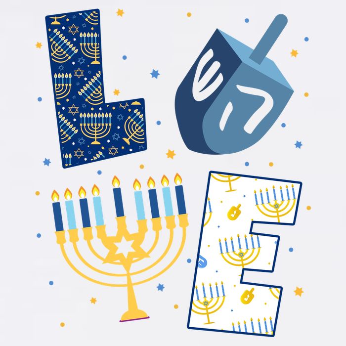 Love Hanukkah Jewish Festive Holiday Cooling Performance Crew T-Shirt