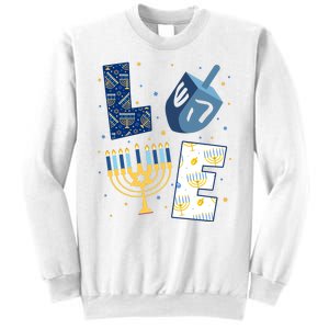 Love Hanukkah Jewish Festive Holiday Sweatshirt