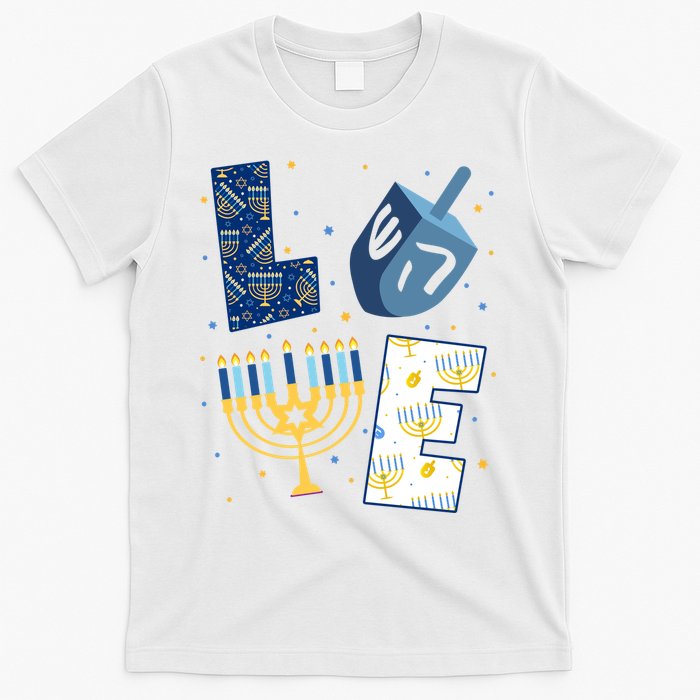 Love Hanukkah Jewish Festive Holiday T-Shirt