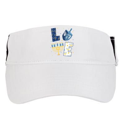 Love Hanukkah Jewish Festive Holiday Adult Drive Performance Visor