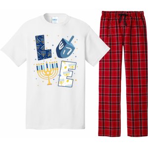 Love Hanukkah Jewish Festive Holiday Pajama Set