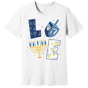 Love Hanukkah Jewish Festive Holiday Premium T-Shirt