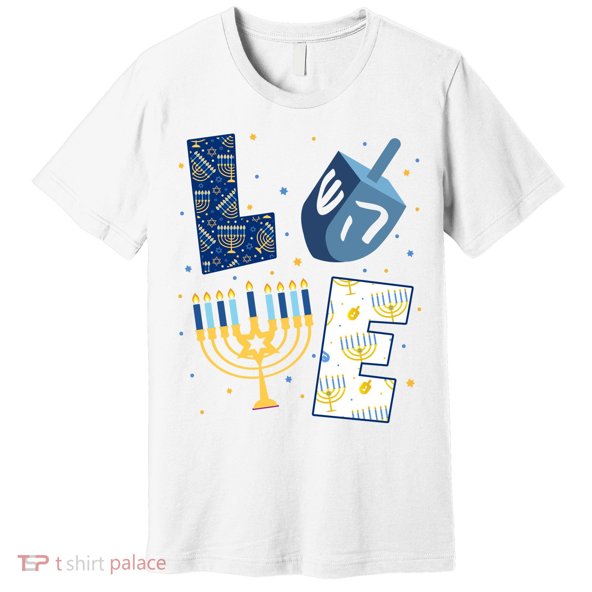 Love Hanukkah Jewish Festive Holiday Premium T-Shirt