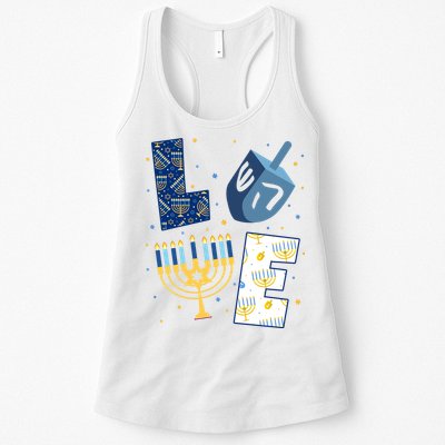 Love Hanukkah Jewish Festive Holiday Womens Tank Top