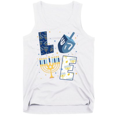 Love Hanukkah Jewish Festive Holiday Tank Top