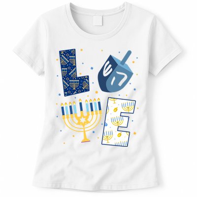 Love Hanukkah Jewish Festive Holiday Womens T-Shirt
