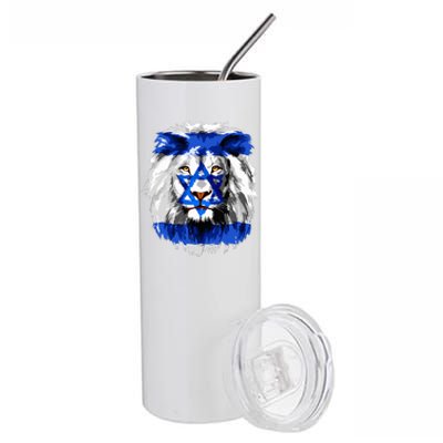 Lion Head Jewish Flag  Stainless Steel Tumbler