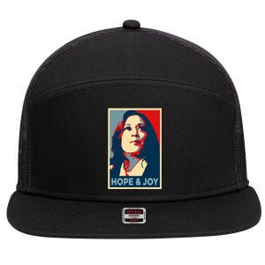 Lady Hope & Joy Kamala Harris Obama 47 Voting Vote 7 Panel Mesh Trucker Snapback Hat