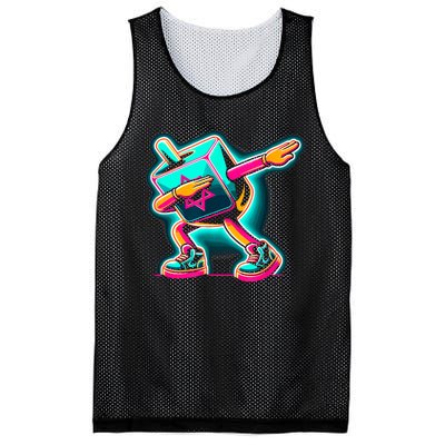 Love Hanukkah Jewish Holiday Dabbing Dreidel Mesh Reversible Basketball Jersey Tank