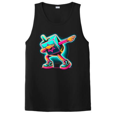 Love Hanukkah Jewish Holiday Dabbing Dreidel PosiCharge Competitor Tank