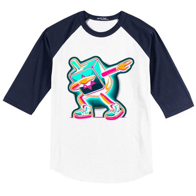 Love Hanukkah Jewish Holiday Dabbing Dreidel Baseball Sleeve Shirt