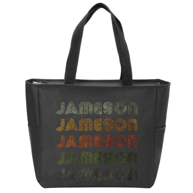 Love Heart Jameson Style Black Jameson Zip Tote Bag