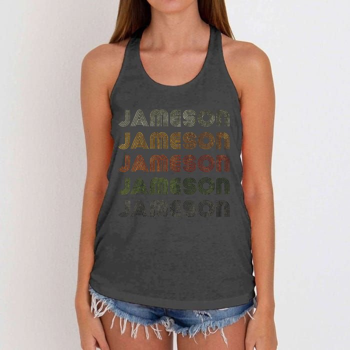 Love Heart Jameson Grungevintage Style Black Jameson Women's Knotted Racerback Tank