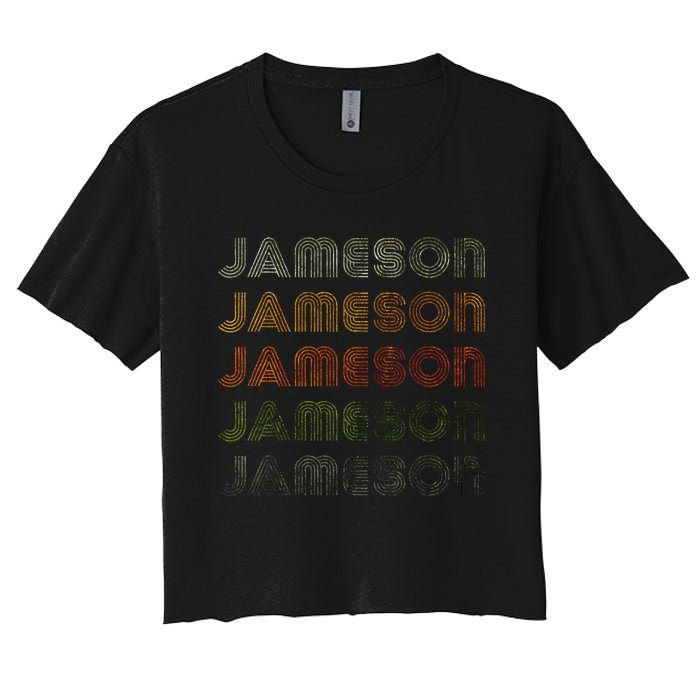 Love Heart Jameson Grungevintage Style Black Jameson Women's Crop Top Tee