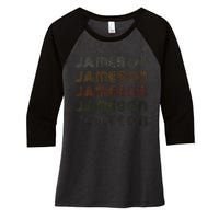 Love Heart Jameson Grungevintage Style Black Jameson Women's Tri-Blend 3/4-Sleeve Raglan Shirt