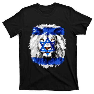 Lion Head Jewish Flag  T-Shirt