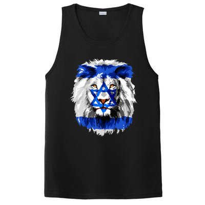 Lion Head Jewish Flag  PosiCharge Competitor Tank