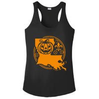 Louisiana Halloween Jack O Lantern With Fleur De Lis Ladies PosiCharge Competitor Racerback Tank