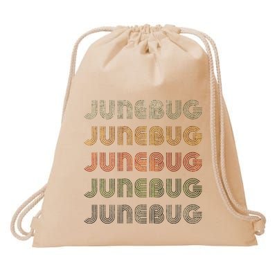 Love Heart Junebug Grunge Style Black Junebug Drawstring Bag