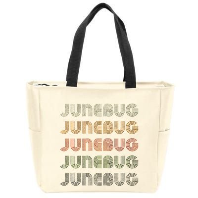 Love Heart Junebug Grunge Style Black Junebug Zip Tote Bag