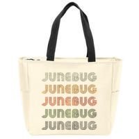 Love Heart Junebug Grunge Style Black Junebug Zip Tote Bag