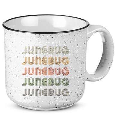 Love Heart Junebug Grunge Style Black Junebug 15oz Campfire Ceramic Mug