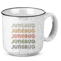 Love Heart Junebug Grunge Style Black Junebug 15oz Campfire Ceramic Mug