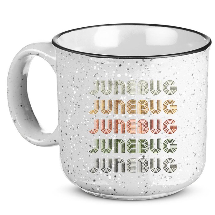 Love Heart Junebug Grunge Style Black Junebug 15oz Campfire Ceramic Mug