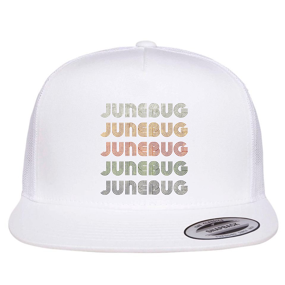 Love Heart Junebug Grunge Style Black Junebug Flat Bill Trucker Hat