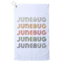 Love Heart Junebug Grunge Style Black Junebug Golf Towel