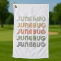 Love Heart Junebug Grunge Style Black Junebug Golf Towel