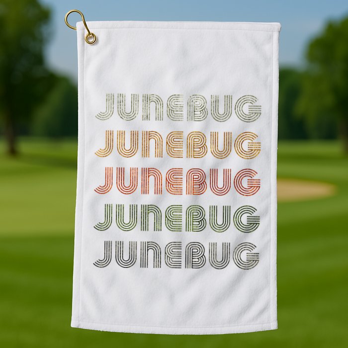 Love Heart Junebug Grunge Style Black Junebug Golf Towel