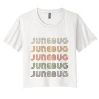 Love Heart Junebug Grunge Style Black Junebug Women's Crop Top Tee