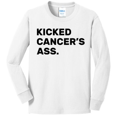 Liam Hendriks Kicked Cancer’s Ass Kids Long Sleeve Shirt