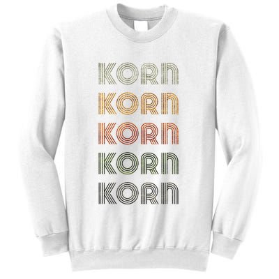 Love Heart K.O.R.N Grunge Vintage Style Black K.O.R.N Sweatshirt