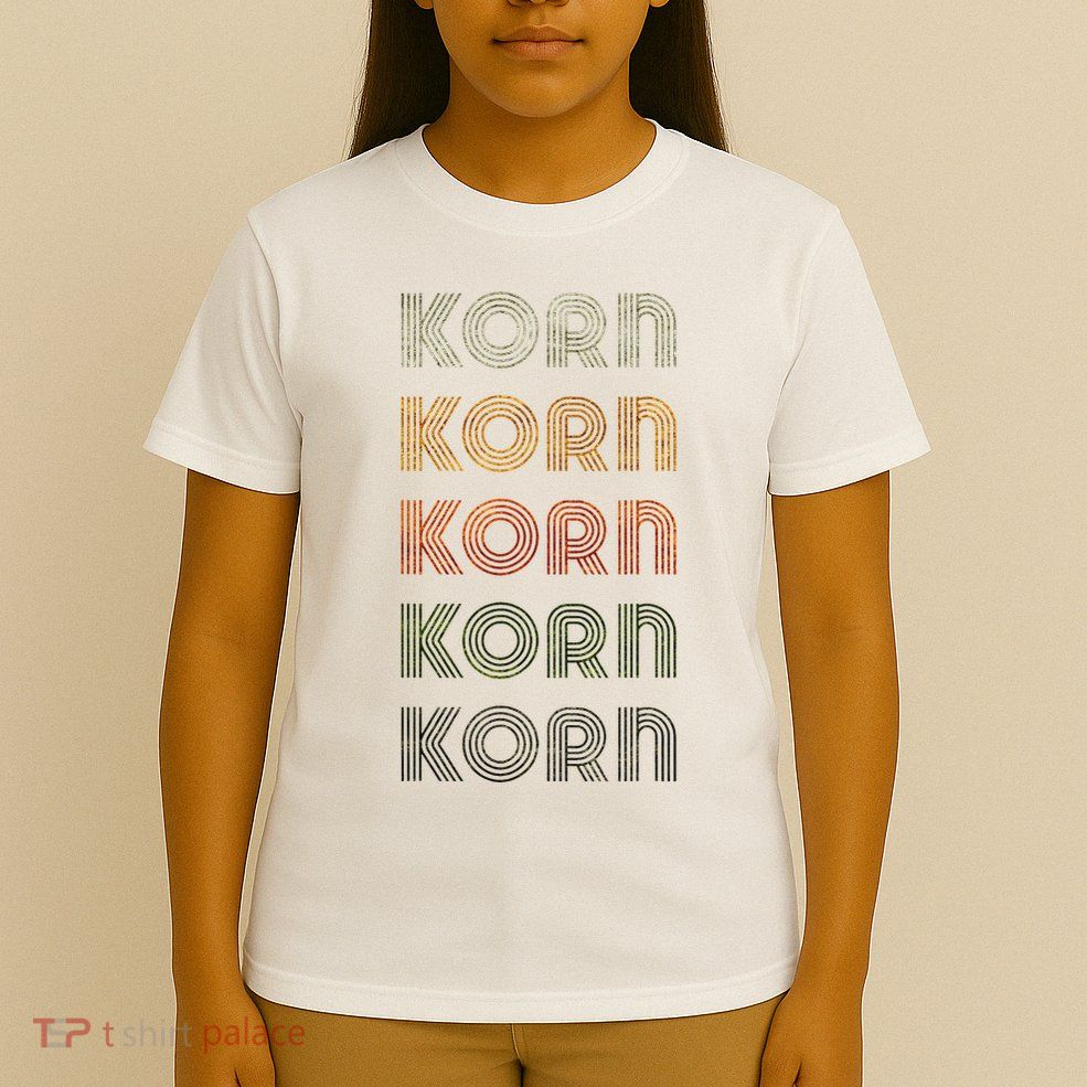 Love Heart K.O.R.N Grunge Vintage Style Black K.O.R.N T-Shirt