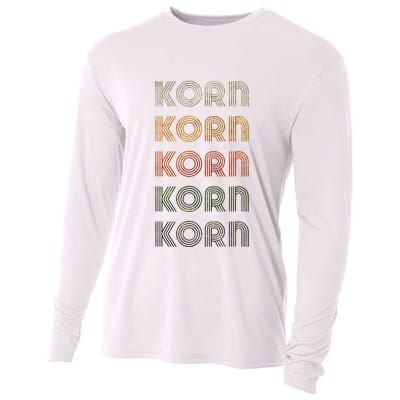 Love Heart K.O.R.N Grunge Vintage Style Black K.O.R.N Cooling Performance Long Sleeve Crew