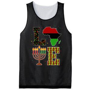 Love Happy Kwanzaa Decorations Africa Map Kinara Candles Mesh Reversible Basketball Jersey Tank