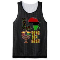 Love Happy Kwanzaa Decorations Africa Map Kinara Candles Mesh Reversible Basketball Jersey Tank