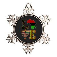 Love Happy Kwanzaa Decorations Africa Map Kinara Candles Metallic Star Ornament