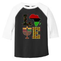 Love Happy Kwanzaa Decorations Africa Map Kinara Candles Toddler Fine Jersey T-Shirt