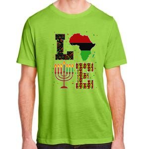 LOVE Happy Kwanzaa Decorations Africa Map Kinara Candles Adult ChromaSoft Performance T-Shirt