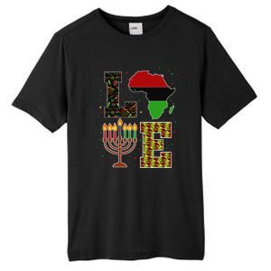 LOVE Happy Kwanzaa Decorations Africa Map Kinara Candles Tall Fusion ChromaSoft Performance T-Shirt