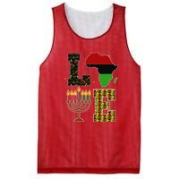 LOVE Happy Kwanzaa Decorations Africa Map Kinara Candles Mesh Reversible Basketball Jersey Tank